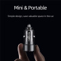 USAMS US-CC208 avto polnilec z USB-C / USB-A priključki - 60W - črn