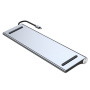 BYL-2003 11v1 hub - reža za SD / TF kartico / RJ45 / HDMI / VGA / 3,5 mm jack / USB-C / 4x USB-A na USB-C za MacBook - siv
