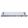 BYL-2003 11v1 hub - reža za SD / TF kartico / RJ45 / HDMI / VGA / 3,5 mm jack / USB-C / 4x USB-A na USB-C za MacBook - siv