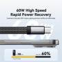 ESSAGER ES-YP25 2-v-1 avdio in polnilni adapter - 3,5 mm jack / USB-C na USB-C - siv