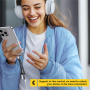 ESSAGER ES-YP25 2-v-1 avdio in polnilni adapter - 3,5 mm jack / USB-C na USB-C - siv