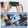 ESSAGER ES-YP25 2-v-1 avdio in polnilni adapter - 3,5 mm jack / USB-C na USB-C - siv