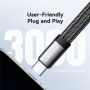 ESSAGER ES-YP25 2-v-1 avdio in polnilni adapter - 2x USB-C na USB-C - siv