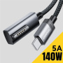 ESSAGER ES-X69 pleten kabel za polnjenje - USB-C na MagSafe 3 za MacBook - 1 m - temno siv