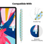 AhaStyle silikonska ovitek z vzorcem sončnic za Apple Pencil 2. generacije / Pro - modra