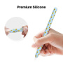 AhaStyle silikonska ovitek z vzorcem sončnic za Apple Pencil 2. generacije / Pro - modra