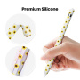 AhaStyle silikonsko ohišje z vzorcem sončnic za Apple Pencil 1. generacije - belo