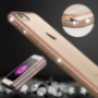 Luksuzna prozorna zaščitna prevleka z rhinestones v diamantnem slogu za Apple iPhone 6 Plus - zlati