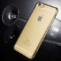 Luksuzna prozorna zaščitna prevleka z rhinestones v diamantnem slogu za Apple iPhone 6 Plus - zlati