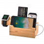 Večnamenska polnilna in priključna postaja iPhone / Apple Watch / AirPods - bambus