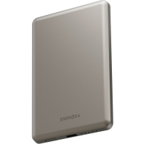 Power bank ENERGEA AluPac Air MagSafe z vrati USB-C - 5.000 mAh - bež