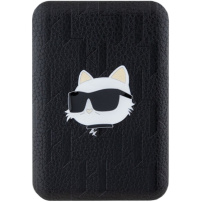 Karl Lagerfeld Embossed Choupette Head power bank MagSafe z USB-C priključkom - 5.000 mAh - črn