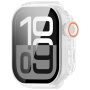 Etui v stilu Watch Ultra s kaljenim steklom za Apple Watch 42mm (Series 10 / 11) - mlečno