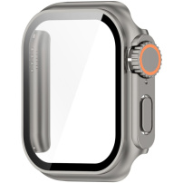 Etui v stilu Watch Ultra s kaljenim steklom za Apple Watch 46mm - naravni titan