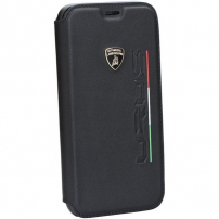 Lamborghini URUS original Flip Case za iPhone X / XS - črna