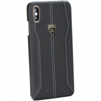 Originalna usnjena prevleka za Lamborghini Huracan za iPhone XR - črna