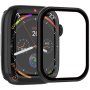 Rurihai kaljeno steklo s plastičnim okvirjem za Apple Watch 40mm - črno