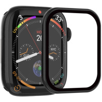 Rurihai kaljeno steklo s plastičnim okvirjem za Apple Watch 40mm - črno