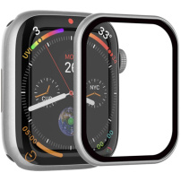 Rurihai kaljeno steklo s plastičnim okvirjem za Apple Watch 40mm - srebrno