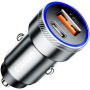 ESSAGER ES-CC11 avto polnilec z USB-C / USB-A priključki - 54W - siv