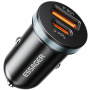 ESSAGER ES-CC12 avto polnilec z USB-C / USB-A priključki - 30W - črn