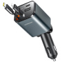 JOYROOM CCL05 komplet avto polnilnika z USB-C / USB-A priključki in izvlečnega kabla Lightning in USB-C - 50W - 0,8 m - temno siva