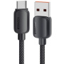 ESSAGER ES-X46 pleten polnilni in podatkovni kabel - USB-A na USB-C - 1 m - črn