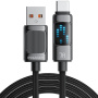 ESSAGER Dazzling pleten polnilni in podatkovni kabel - USB-A na USB-C - 2 m - črn