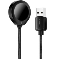 ESSAGER magnetni polnilni kabel - USB-A na magnetni plošček za Apple Watch - 1 m - črn