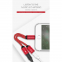 POFAN zmanjšanje priključka lightning za hkratno priključitev slušalke in polnilec za iPhone / iPad - 12cm - rdeče