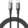 JOYROOM S-A28 pleten polnilni in podatkovni kabel - USB-C na Lightning - 1 m - črn