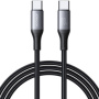 JOYROOM S-A28 pleten polnilni in podatkovni kabel - USB-C na USB-C - 1 m - črn