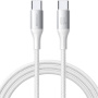 JOYROOM S-A28 pleten polnilni in podatkovni kabel - USB-C na USB-C - 1 m - bel