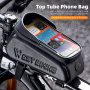 WEST BIKING YP-337 vodoodporna torba za kolo s prostorom za iPhone - črna