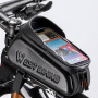 WEST BIKING YP-337 vodoodporna torba za kolo s prostorom za iPhone - črna