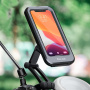 WEST BIKING univerzalno magnetno vodoodporno ohišje z držalom za kolo in motor na krmilo za iPhone - črno