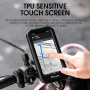 WEST BIKING univerzalno magnetno vodoodporno ohišje z držalom za kolo in motor na krmilo za iPhone - črno