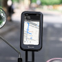 WEST BIKING univerzalno magnetno vodoodporno ohišje z držalom za kolo in motor na krmilo za iPhone - črno