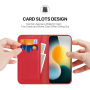 DUX DUCIS Hivo usnjeni etui s preklopom za iPhone Air - rdeč