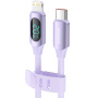 Toocki TQ-X55 polnilni in podatkovni kabel - USB-C na Lightning - 1 m - vijoličen