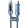 Toocki TQ-X36 polnilni in podatkovni kabel - USB-C na Lightning - 2 m - moder