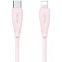USAMS US-SJ717 polnilni in podatkovni kabel - USB-C na Lightning - 1 m - roza