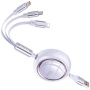 WEKOME Star Series 3v1 izvlečni polnilni in podatkovni kabel - USB-A na USB-C / Lightning / micro USB - 1,2 m - vijoličen