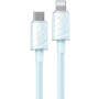 WEKOME WDC-73 polnilni in podatkovni kabel - USB-C na Lightning - 1,2 m - moder