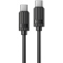 WEKOME WDC-53 polnilni in podatkovni kabel - USB-C na USB-C - 1 m - črn