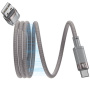 Yesido CA173 magnetni polnilni in podatkovni kabel - USB-A na USB-C - 1 m - sivobež