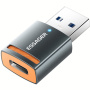 ESSAGER polnilni in podatkovni adapter - USB-C na USB-A - temno siv