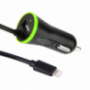 HAWEEL avtomobilski polnilec (2.1A) lightning / 8pin konektor - 1.2m črna
