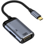 3v1 video in polnilni adapter - HDMI / VGA / USB-C na USB-C - temno siv