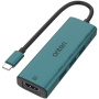 ONTEN UC123 5v1 hub - HDMI / USB-C / 3x USB-A na USB-C - petrolejno zelen